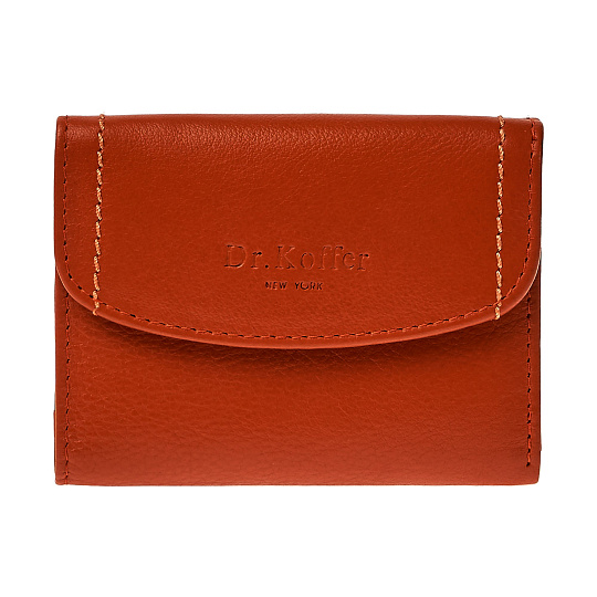 Портмоне Dr.Koffer из натуральной кожи оранжевое