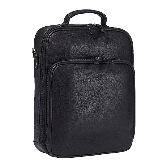 Сумка через плечо Dr.Koffer из натуральной кожи черная