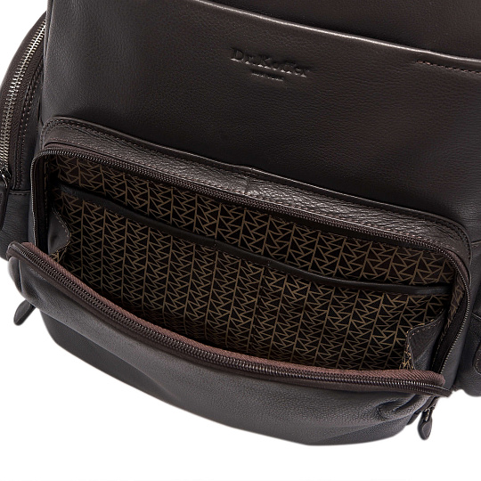 Рюкзак Dr.Koffer из натуральной кожи темно-коричневый