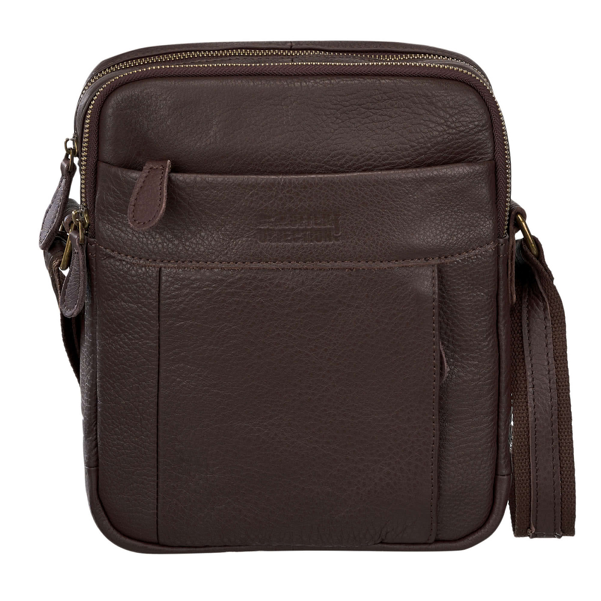 Сумка через плечо Dr.Koffer из натуральной кожи коричневая