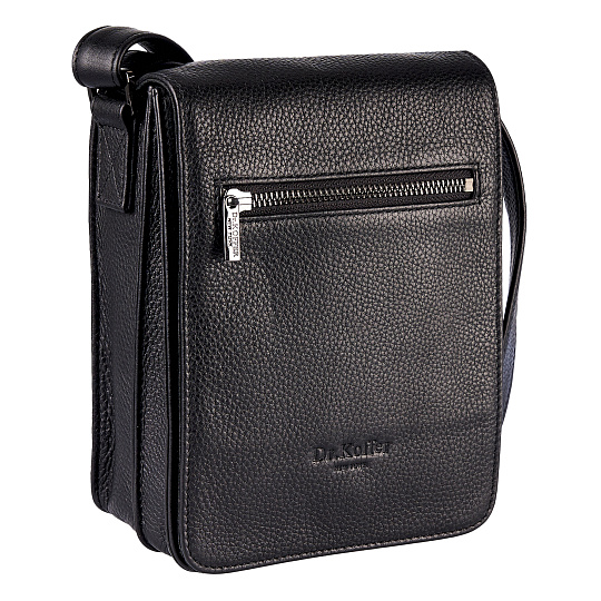 Сумка через плечо Dr.Koffer из натуральной кожи черная