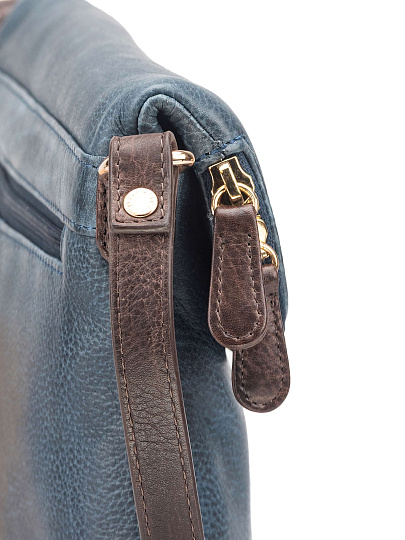 Женская сумка Dr. Koffer из натуральной кожи синяя