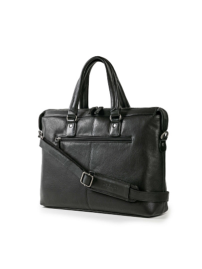 Деловая сумка Dr.Koffer из натуральной кожи черная