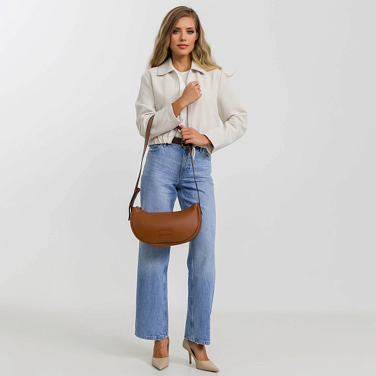 Женская сумка Dr. Koffer из натуральной кожи коричневая