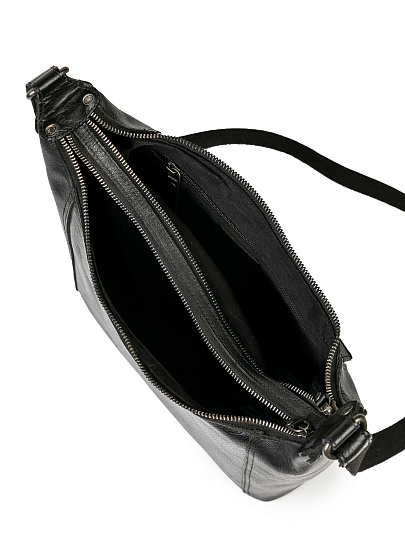 Сумка через плечо Dr.Koffer из натуральной кожи черная