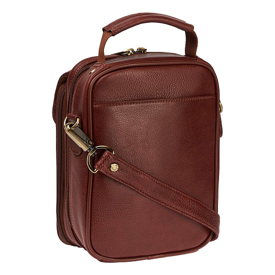 Красно-коричневая кожаная сумка для документов Dr.Koffer B216170-02-05