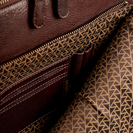 Сумка через плечо Dr.Koffer из натуральной кожи коричневая