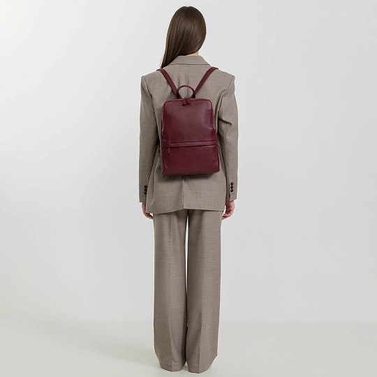 Рюкзак Dr.Koffer из натуральной кожи бордовый