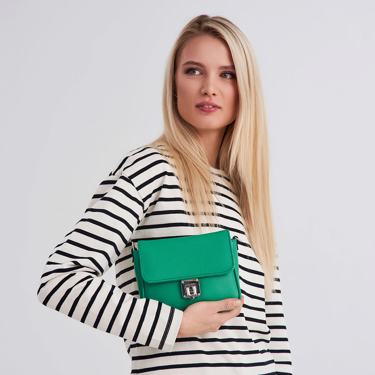 Женская сумка Dr. Koffer из натуральной кожи зеленая