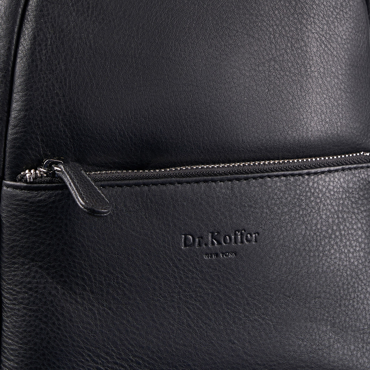 Рюкзак Dr.Koffer из натуральной кожи черный