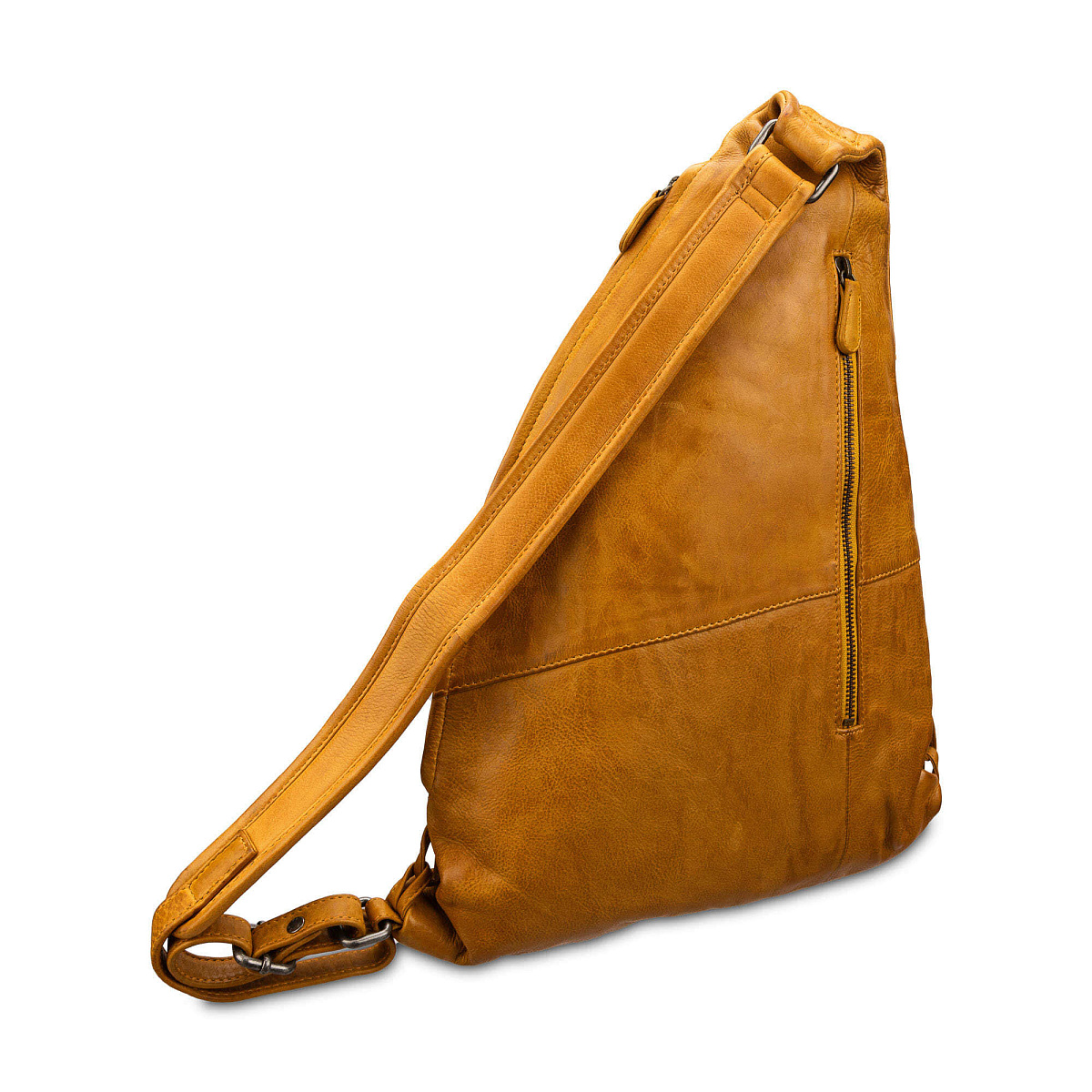 Рюкзак Dr.Koffer из натуральной кожи желтый