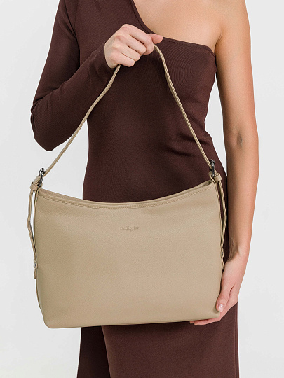 Женская сумка Dr.Koffer из натуральной кожи бежевая