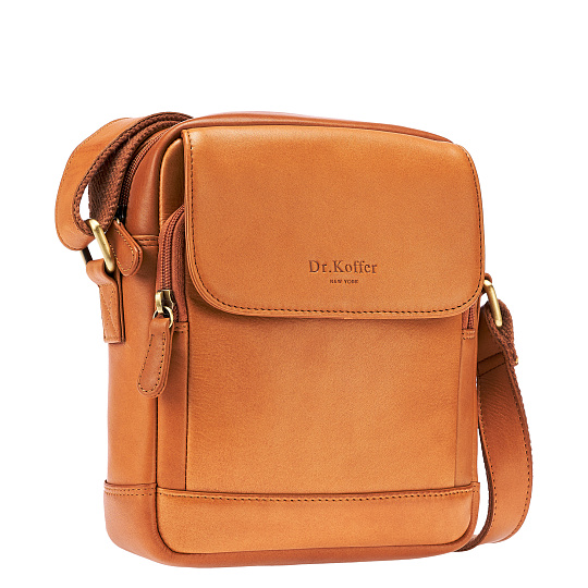 Сумка через плечо Dr.Koffer из натуральной кожи коричневая