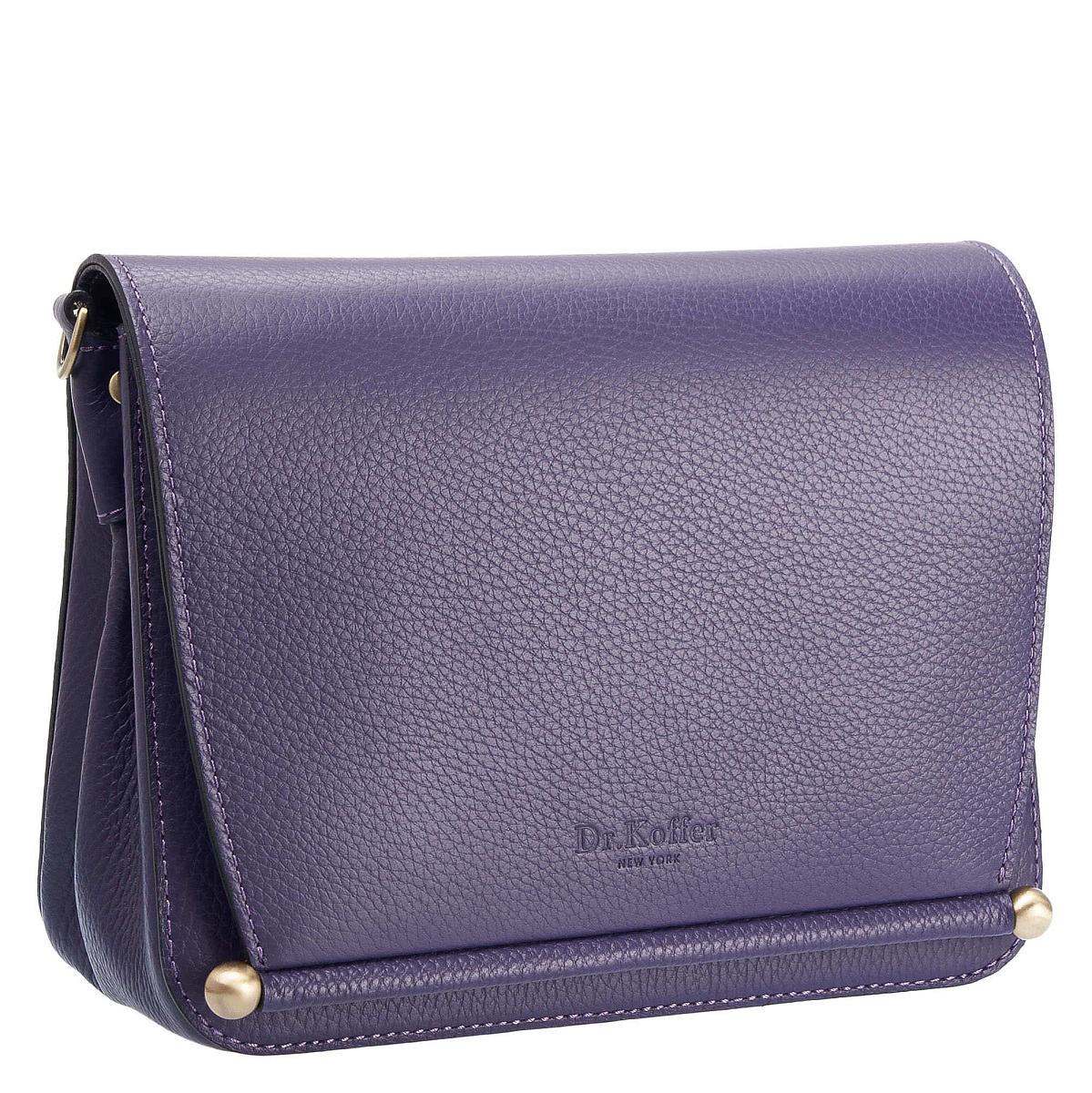 Женская сумка Dr. Koffer из натуральной кожи фиолетовая