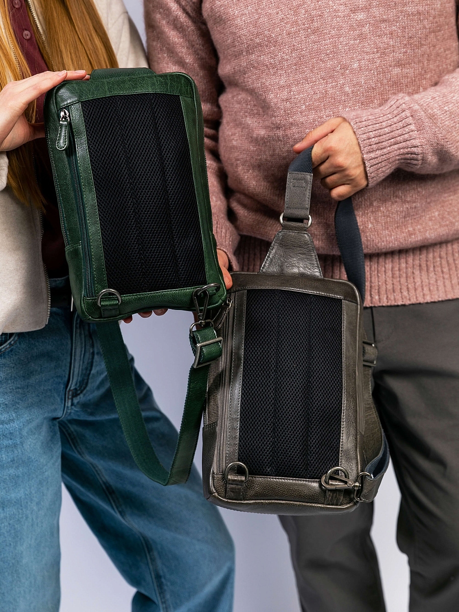 Рюкзак Dr. Koffer из натуральной кожи серый