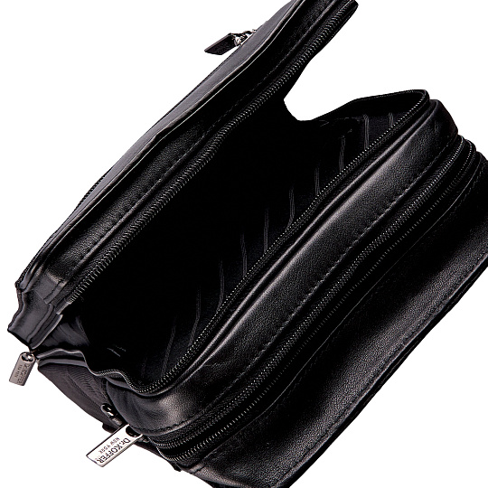 Сумка через плечо Dr.Koffer из натуральной кожи черная