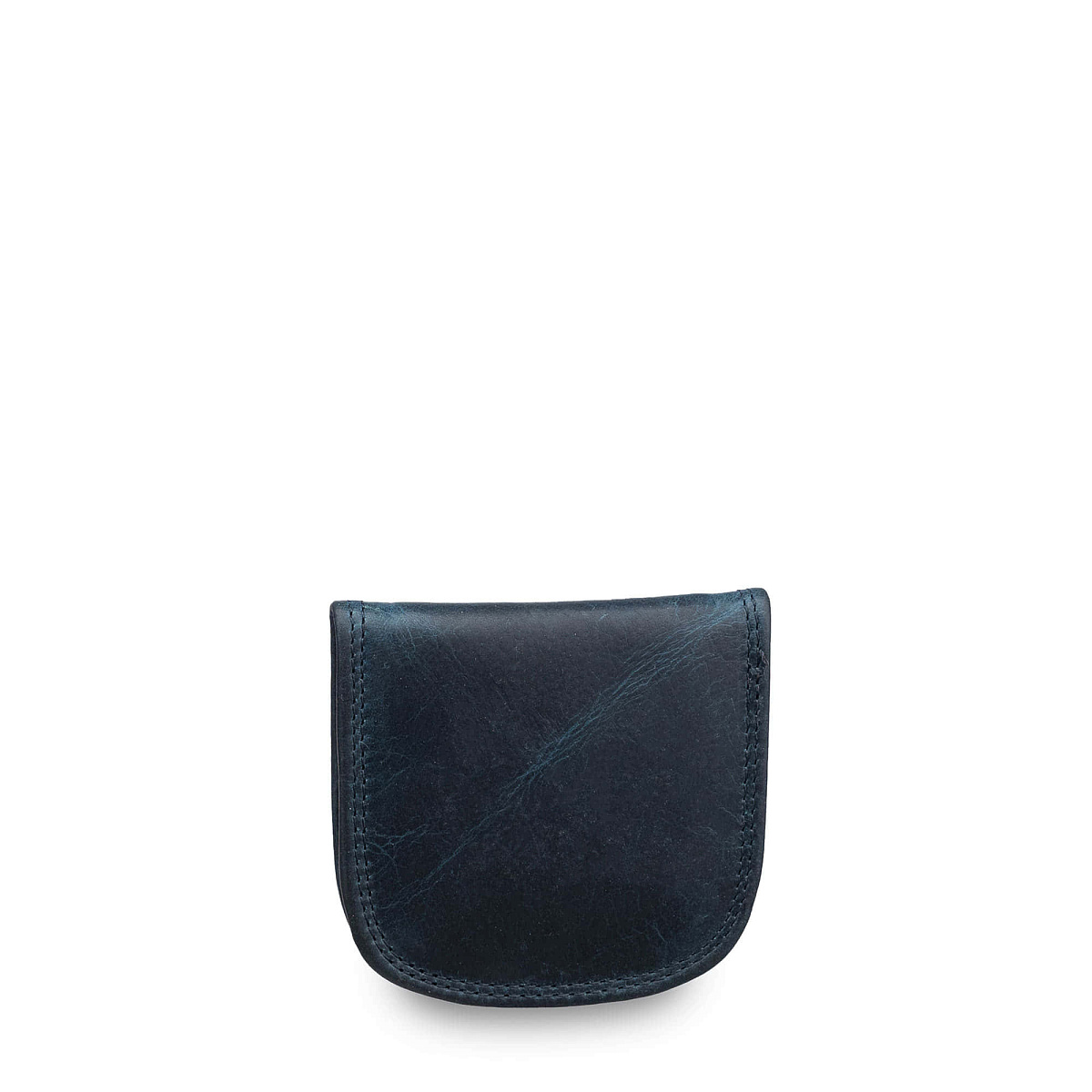 Монетница Dr.Koffer из натуральной кожи синяя