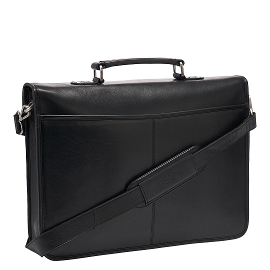 Портфель Dr.Koffer из натуральной кожи черный