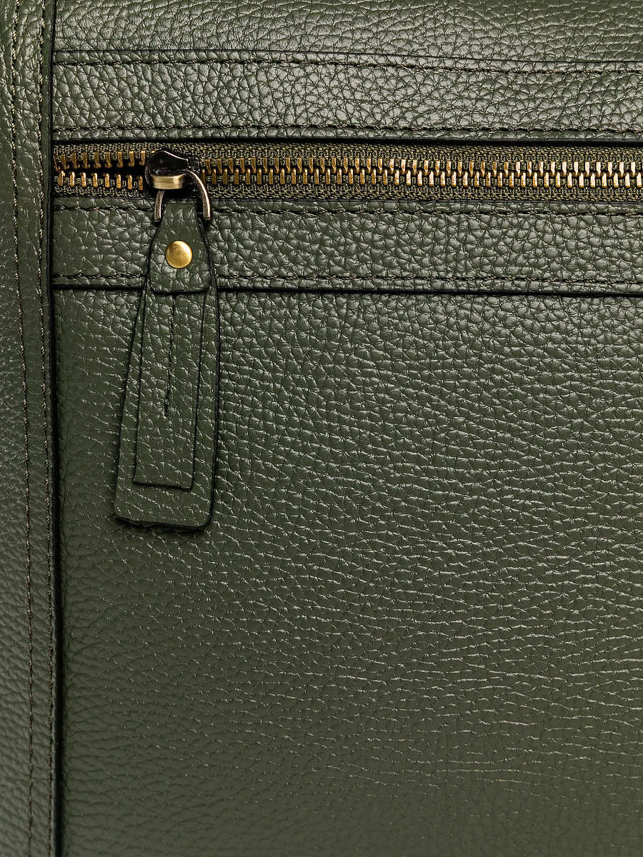 Дорожная сумка Dr. Koffer из натуральной кожи зеленая