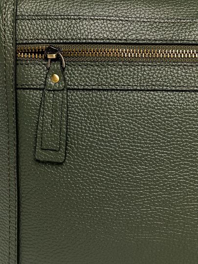 Дорожная сумка Dr. Koffer из натуральной кожи зеленая