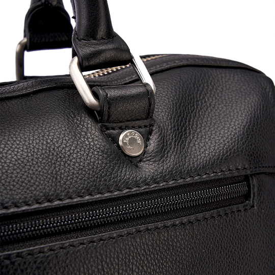 Деловая сумка Dr.Koffer из натуральной кожи черная