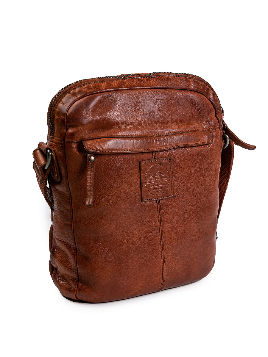 Сумка через плечо Dr.Koffer из натуральной кожи коричневая