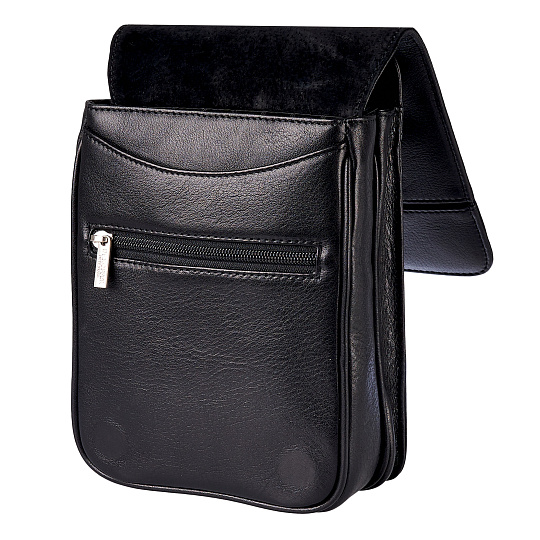 Сумка через плечо Dr.Koffer из натуральной кожи черная