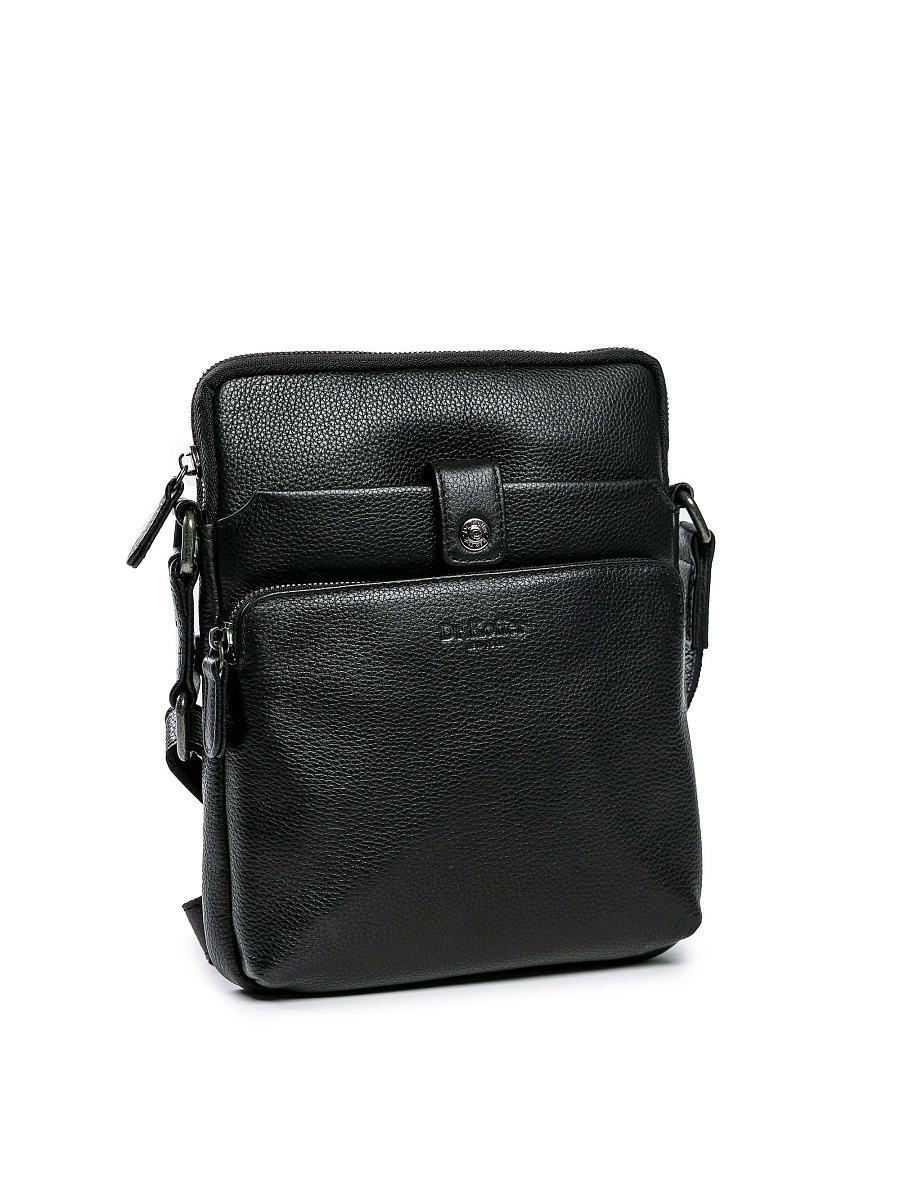 Сумка через плечо Dr.Koffer из натуральной кожи черная