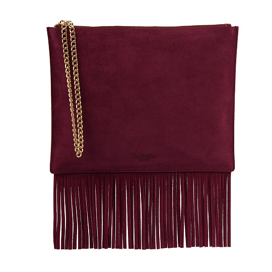 Женская сумка  Dr. Koffer из натуральной кожи бордовая
