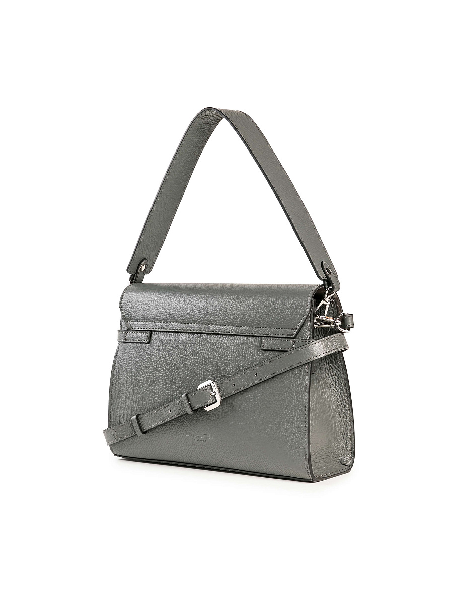 Женская сумка Dr. Koffer из натуральной кожи серая