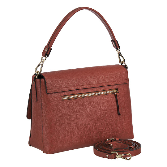 Женская сумка  Dr. Koffer из натуральной кожи оранжевая