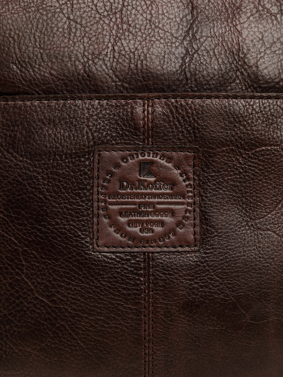 Сумка через плечо Dr.Koffer из натуральной кожи коричневая