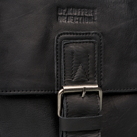 Сумка через плечо Dr.Koffer из натуральной кожи черная