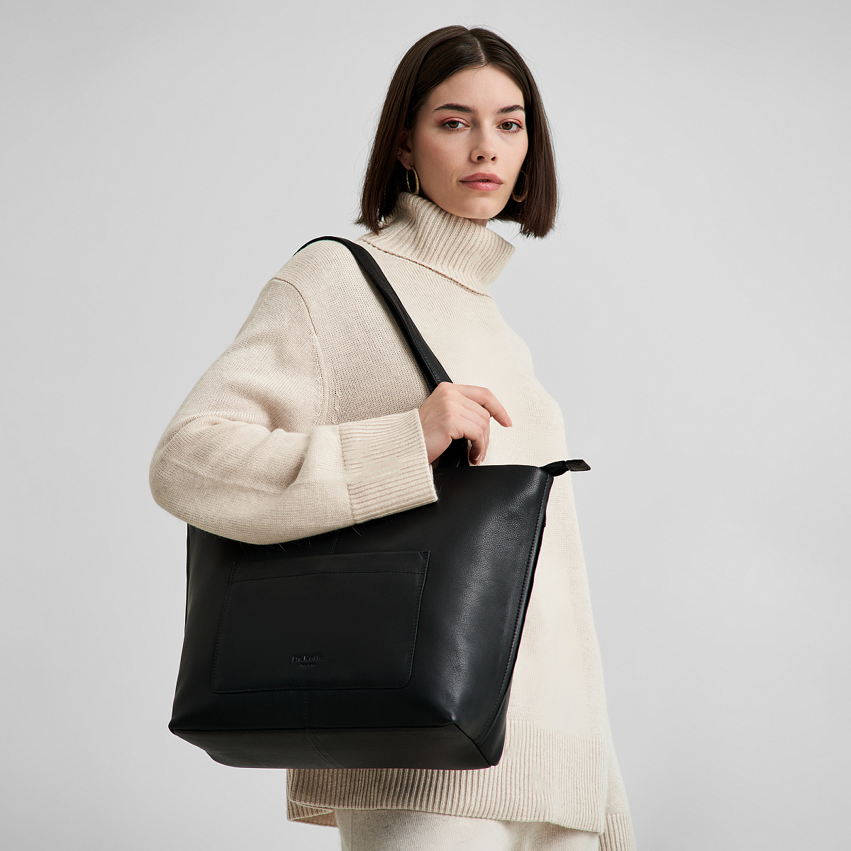 Женская сумка Dr.Koffer из натуральной кожи чёрная