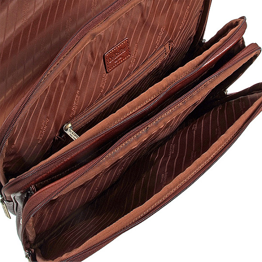 Портфель Dr.Koffer из натуральной кожи светло-коричневый