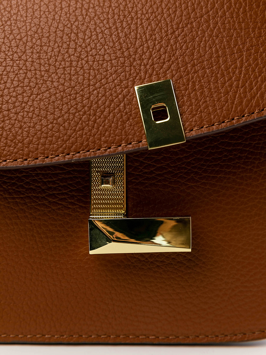 Женская сумка Dr.Koffer из натуральной кожи коричневая