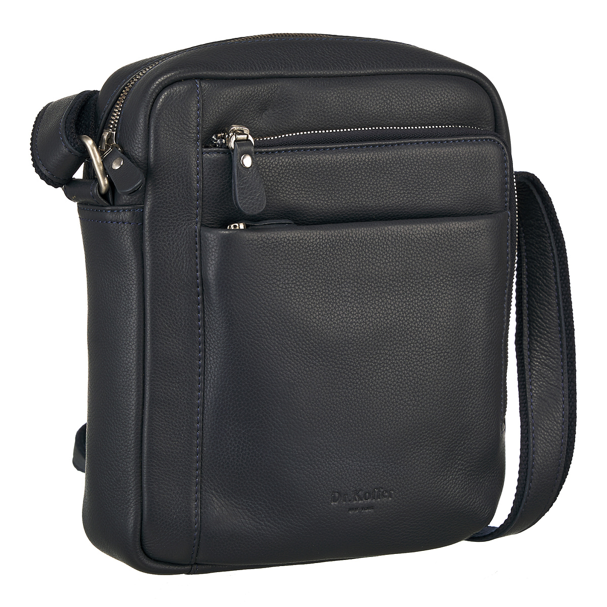 Сумка через плечо Dr.Koffer из натуральной кожи синяя