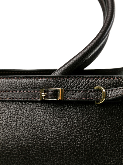 Женская сумка Dr.Koffer из натуральной кожи темно-коричневая