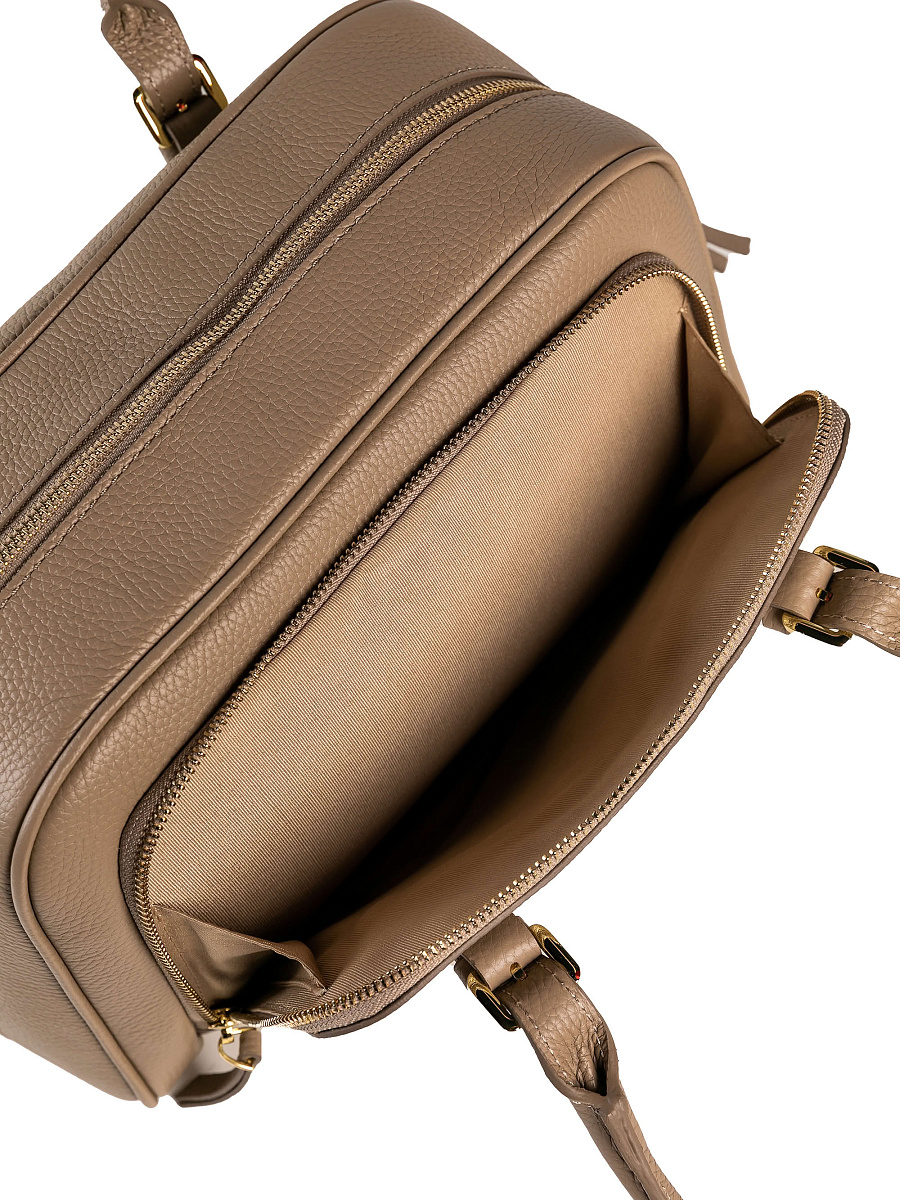 Женская сумка Dr. Koffer из натуральной кожи бежевая