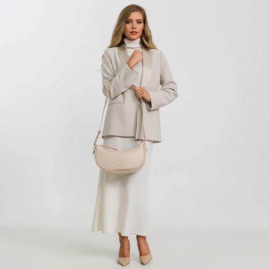 Женская сумка Dr. Koffer из натуральной кожи бежевая