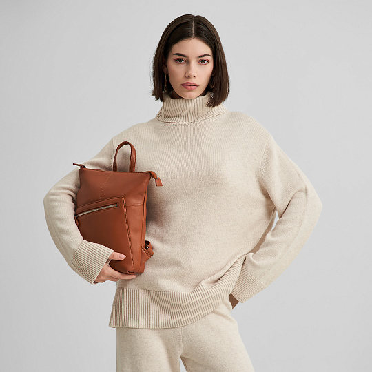 Рюкзак Dr.Koffer из натуральной кожи коричневый