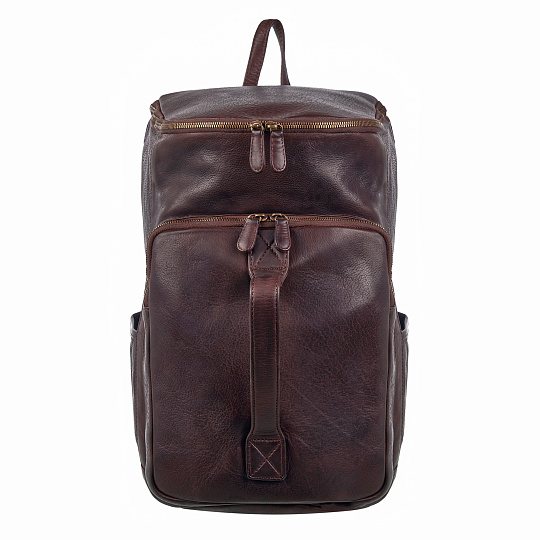 Рюкзак Dr.Koffer из натуральной кожи темно-коричневый