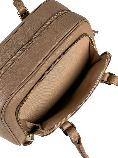 Женская сумка Dr. Koffer из натуральной кожи бежевая