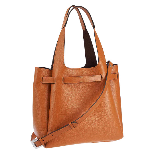 Женская сумка Dr. Koffer из натуральной кожи оранжевая