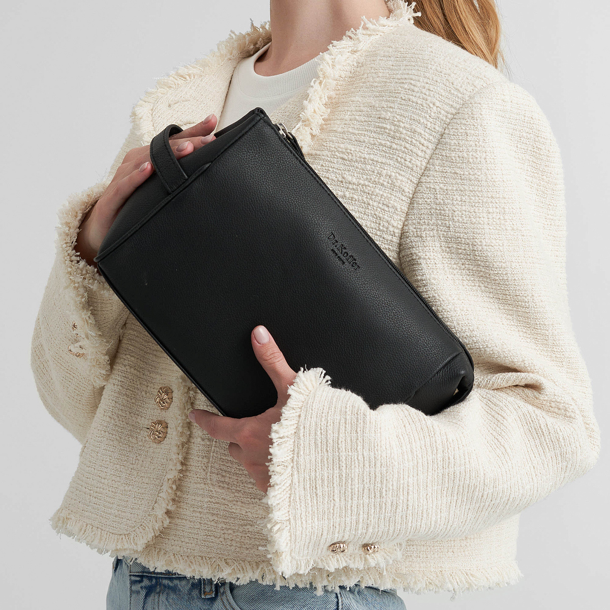 Несессер Dr. Koffer из натуральной кожи черный