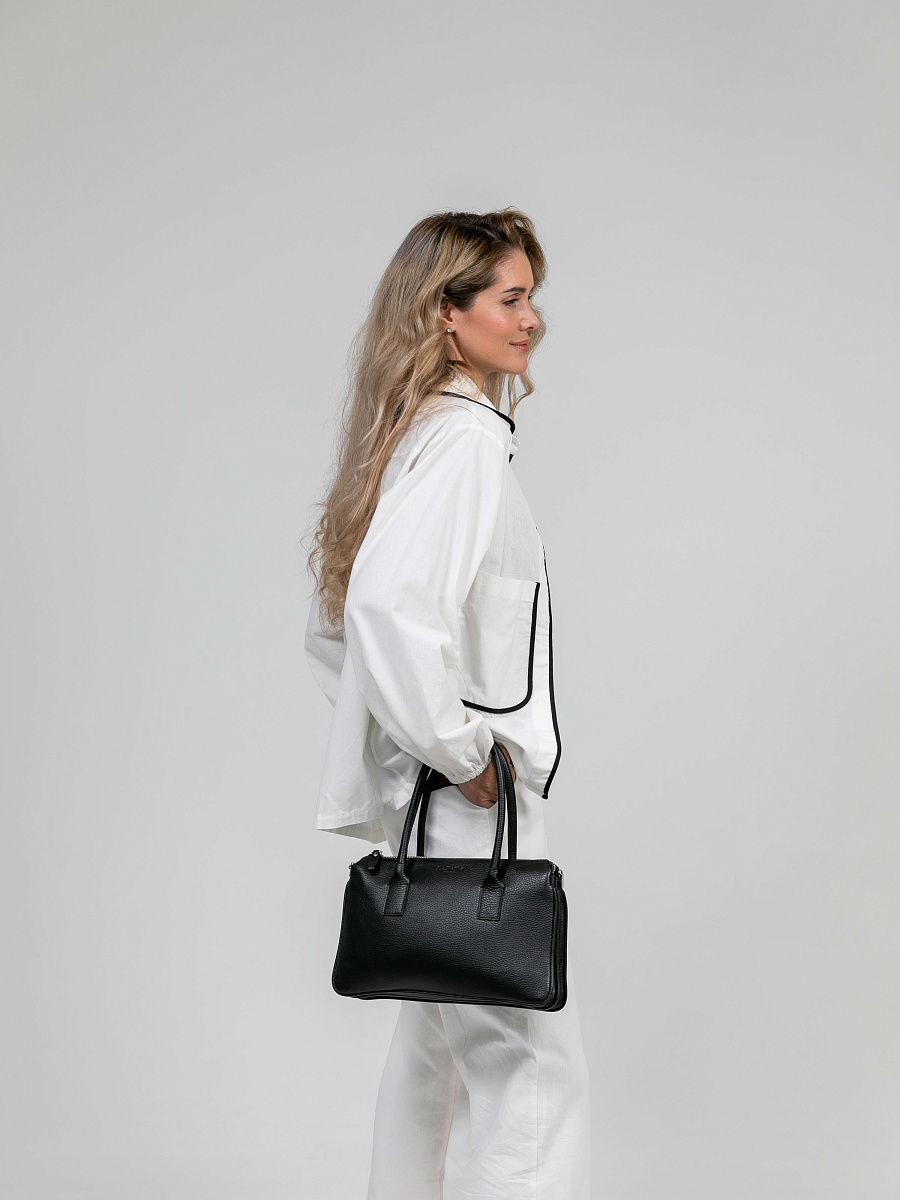 Женская сумка Dr.Koffer из натуральной кожи темно-коричневая