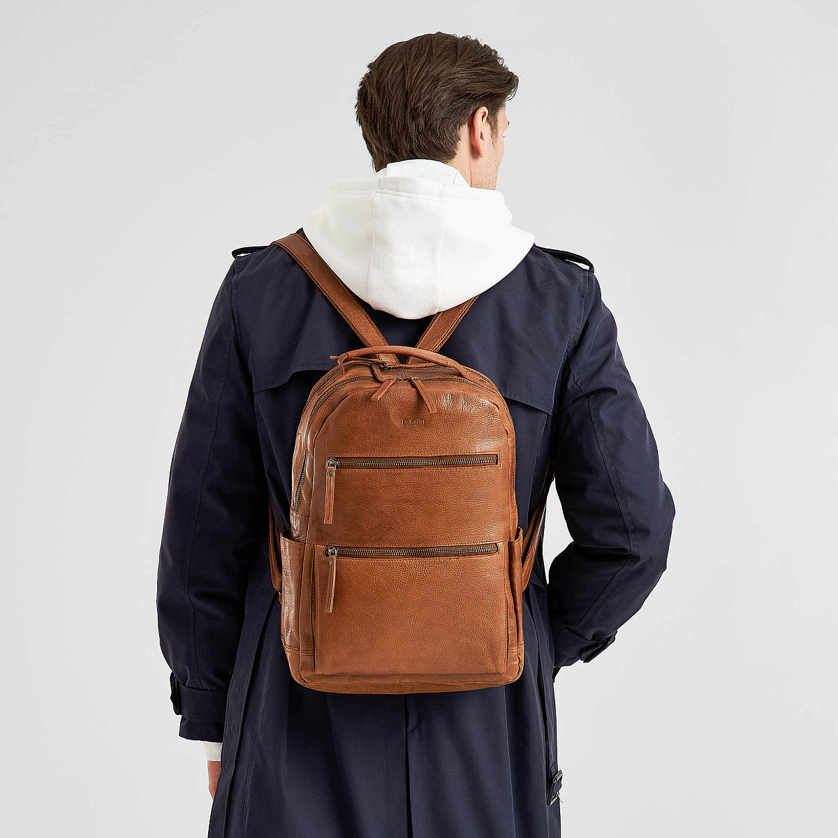 Рюкзак Dr.Koffer из натуральной кожи светло-коричневый