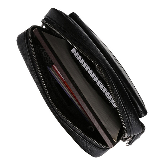 Сумка через плечо Dr.Koffer из натуральной кожи черная