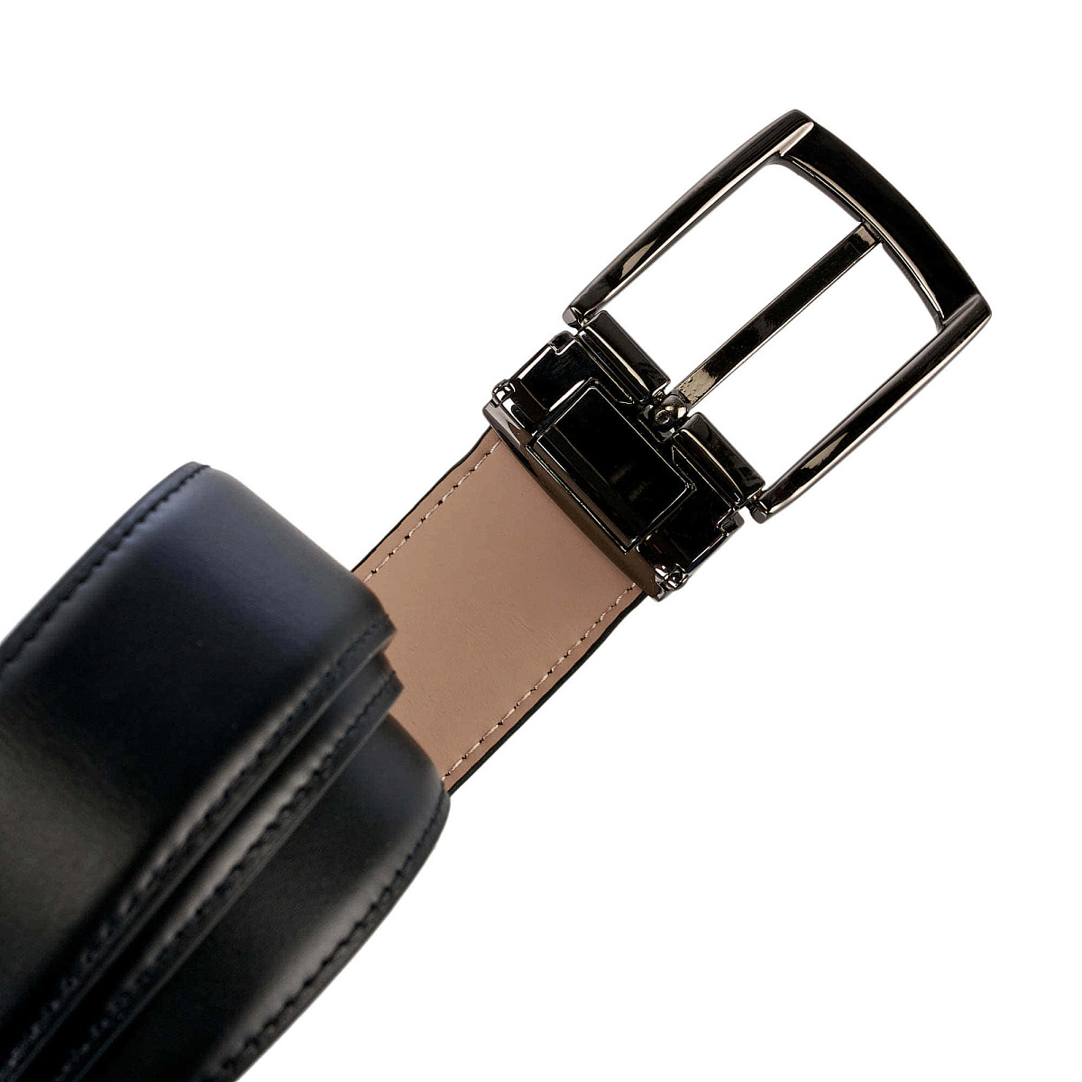 Ремень Dr. Koffer из натуральной кожи черный