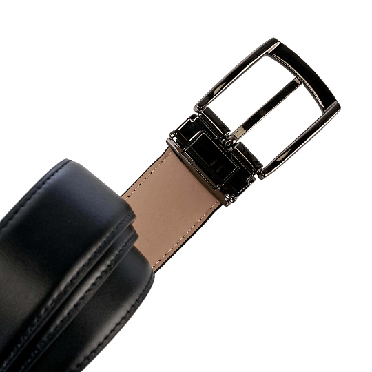 Ремень Dr. Koffer из натуральной кожи черный